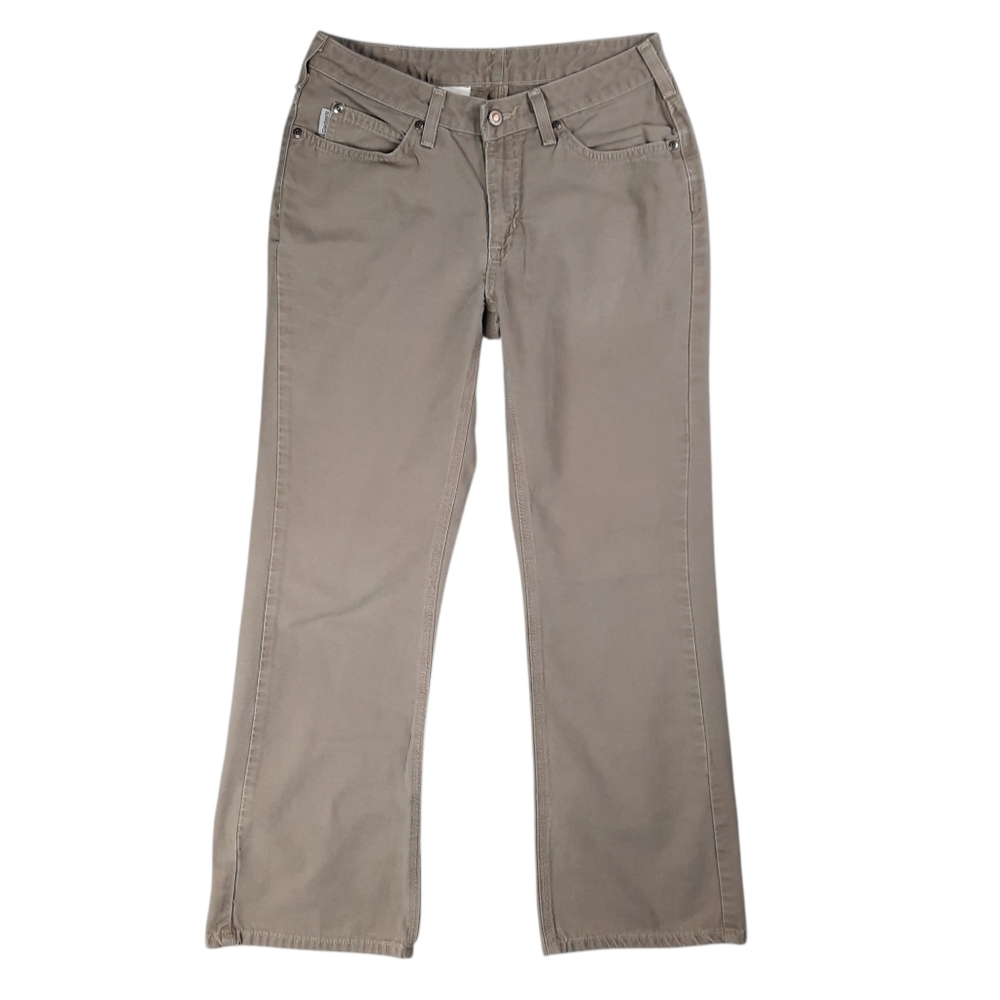 Carhartt Low Rise Boot Cut Brown Cotton Jeans SZ 4